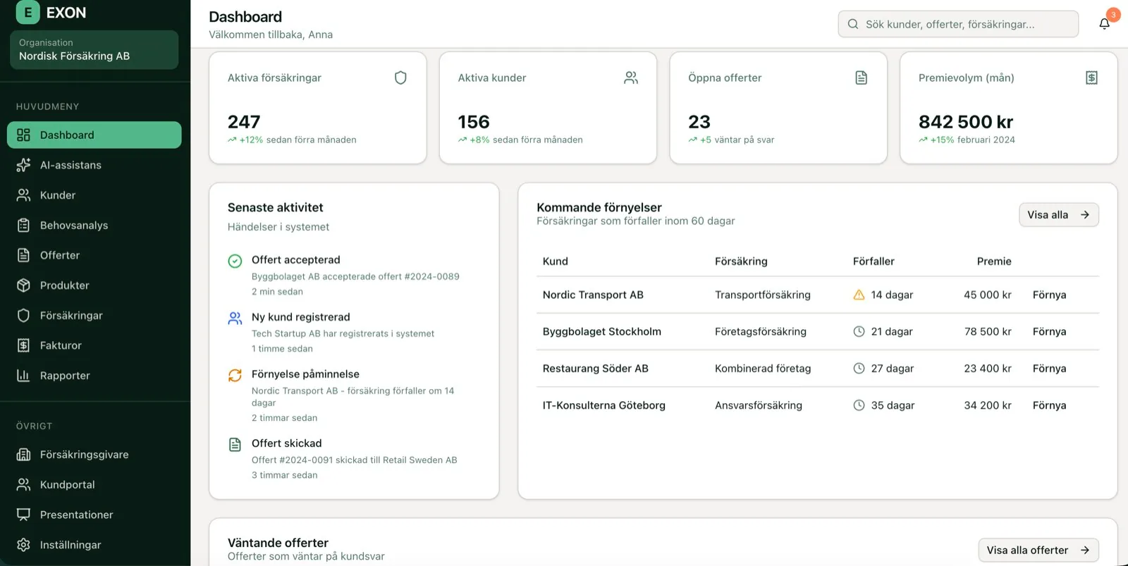 EXON BDS Dashboard
